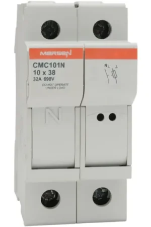 Edición Limitada Portafusibles para montaje en carril Mersen 32A para 10 x 38mm 1P+N Polos Modulostar 690V ac