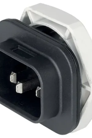 Conector IEC S16 macho Schurter, Recto, Montaje en Panel, 250 V, 10A, con interruptor tripolar Auténtico