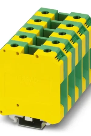 Mejor Calidad Borne modular a tierra, , 1 vía vías, Carril DIN, Verde, Amarillo