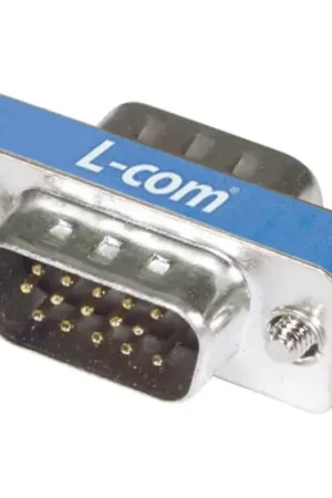 Adaptador D-Sub L-Com de D-Sub de 15 vías Macho a D-Sub de 15 vías Macho Bestseller