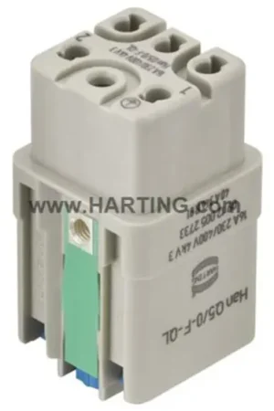 Artesanal Inserto de conector de potencia HARTING Hembra, serie Han Q, configuración 5P