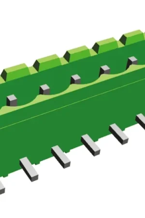 Borne enchufable para PCB Ángulo recto TE Connectivity de 8 vías , paso 5.08mm, 15A, de color Verde, montaje en panel, Bestseller