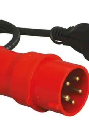 Adaptador para conector de potencia industrial, Negro, 400 V, 16A, IP44 Envío Gratis