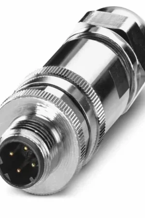 A Buen Precio Conector circular Phoenix Contact macho serie SACC de 4 vías macho, tamaño carcasa M12, montaje aéreo, IP67