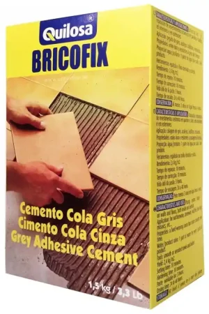 Precio De Oferta Cemento Cola Gris Bricofix Quilosa.