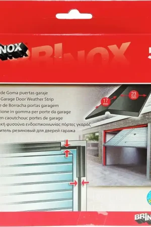 Burlete goma negra para puertas de garaje 5 metros x 4 cm Brinox Oferta Flash
