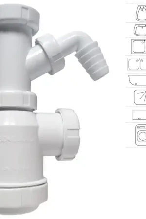 Auténtico Sifón Botella C/Toma Lavadora T-T4 Tecno Agua 50051