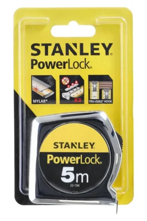 FLEXÓMETRO POWER LOCK CLASSIC CROMADO CON FRENO 5MX19MM Máxima Calidad