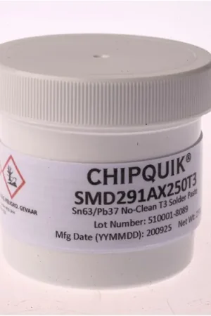Pasta de soldadura CHIPQUIK SMD291AX250T3 SMD291AX, Tubo de 250g Bestseller